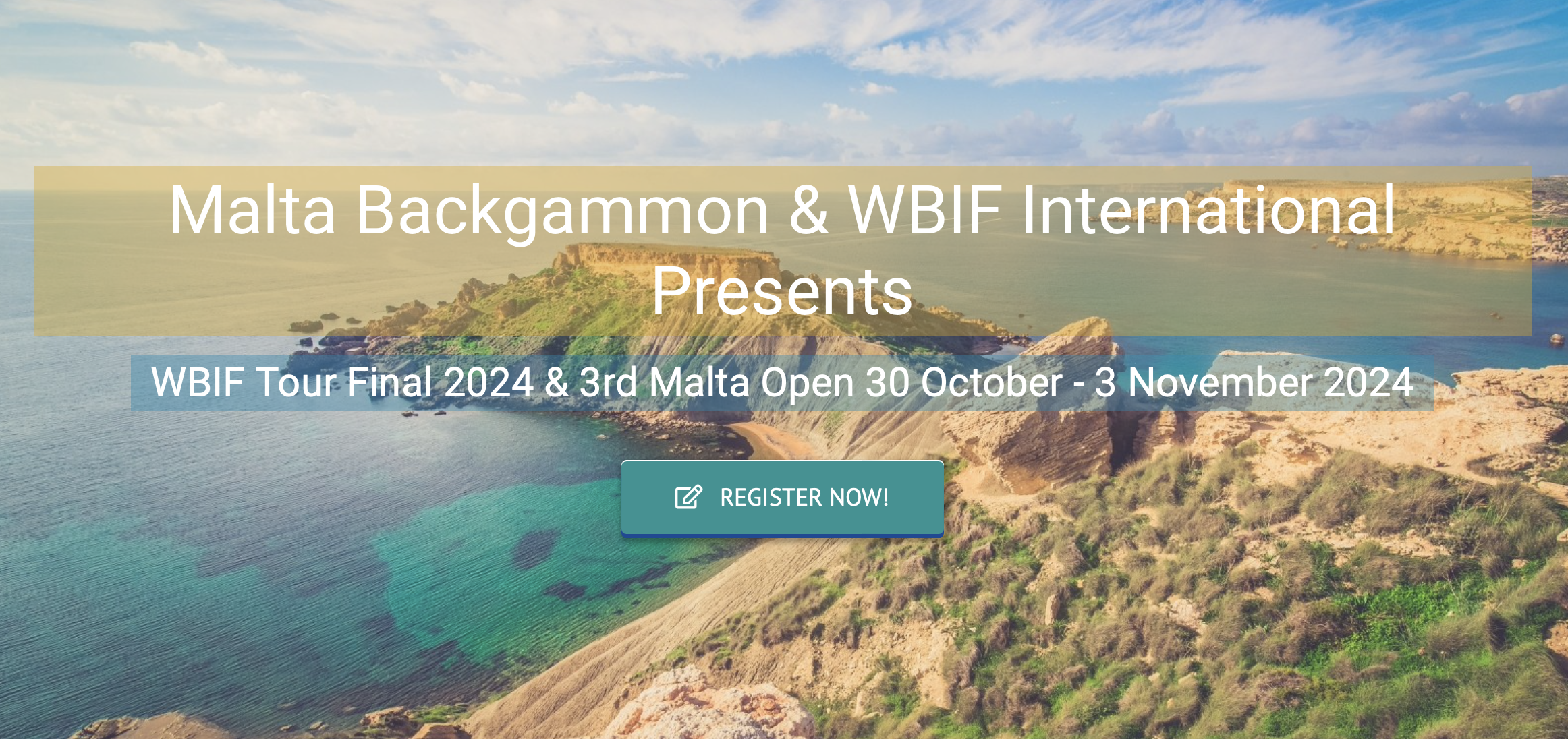 3rd Malta Backgammon Open 30-X al 3-XI de la WBIF