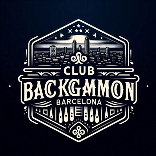 El logo oficial del club Backgammon Barcelona. 2024 est.