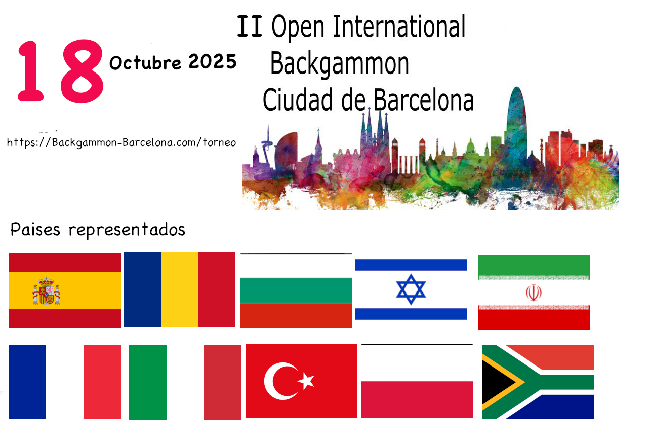 II torneo abierto de Backgammon Ciudad de Barcelona
I internacional open Backgammon tournament "Barcelona City"